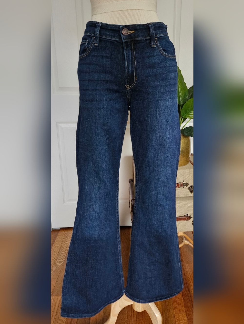 Hollister High-Rise 70's Retro Inspired Boho-Chic Bell-bottoms Jeans Size 28L